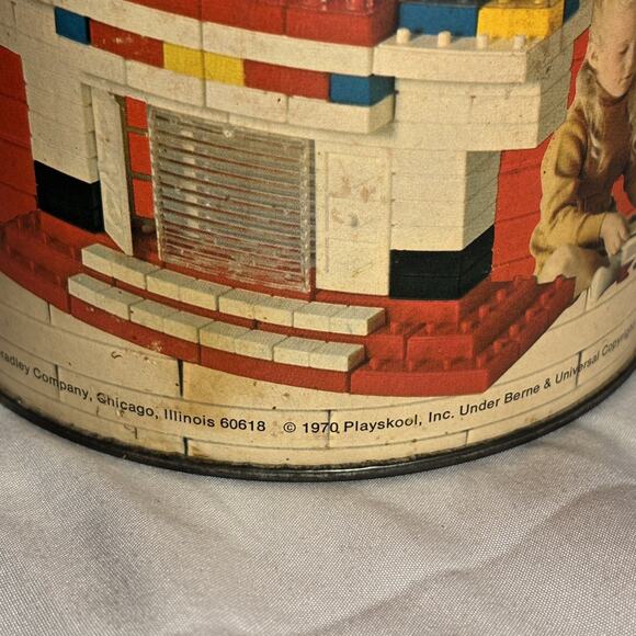 Vintage 1970 PLAYSKOOL Plastic Building Blocks Bricks Milton Bradley - Picture 4 of 5